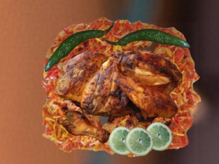 نصف فروج عالفحم